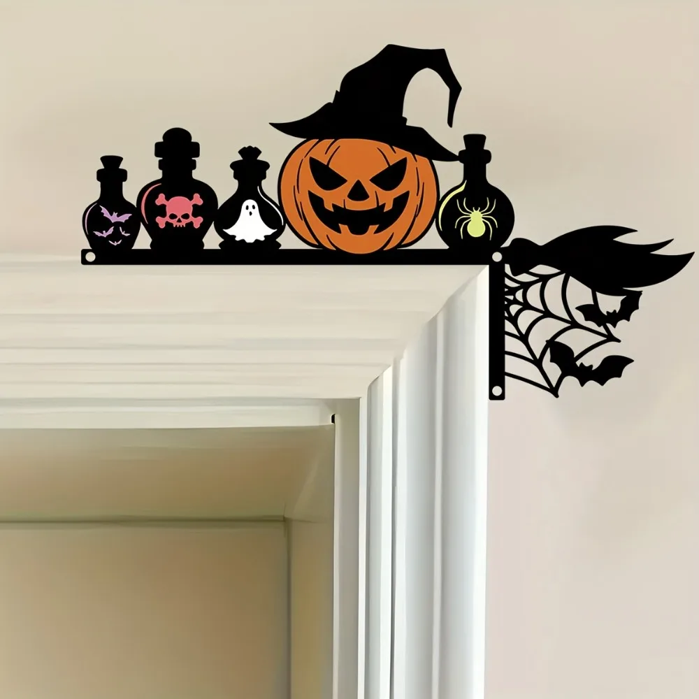 Spider Web Halloween Decoration - CIFBUY Halloween Door Corner Metal Art