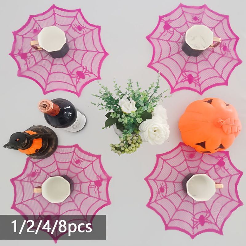 VIKAMA Rose Red Lace Spider We - Spider Web Halloween Decoration 评论和价格