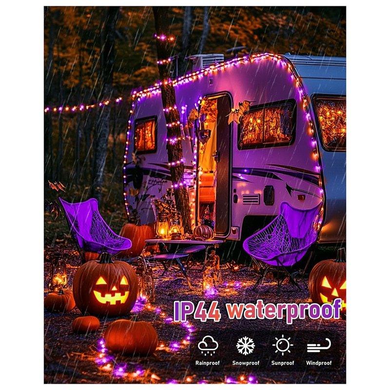 DT16 Solar Halloween String Li - Halloween Led String Lights Orange 评论和价格