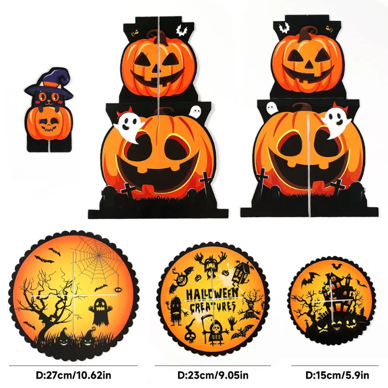 1-4PCS 3 Tier Spiderweb Desser - Spider Web Halloween Decoration 评论和价格