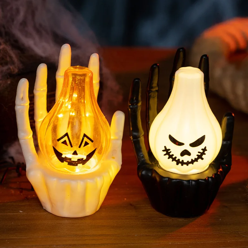 Halloween LED Ghost Hand Night - Halloween Pumpkin Decor Led 评论和价格