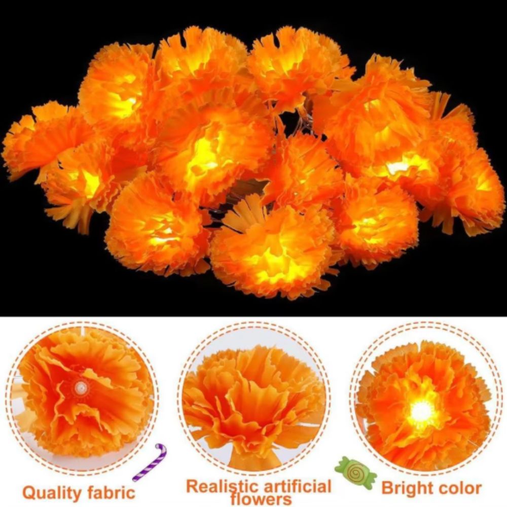 Mexican Style Halloween Marigo - Halloween Led String Lights Orange 评论和价格