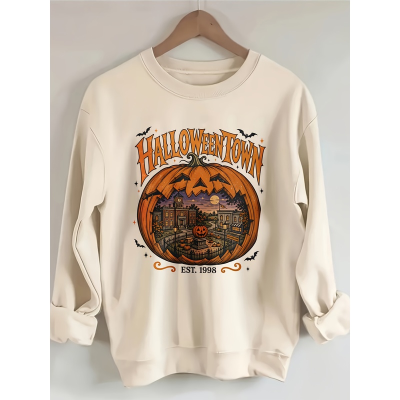 Summer Halloween Town Printed  - Pumpkin Lantern Halloween 评论和价格