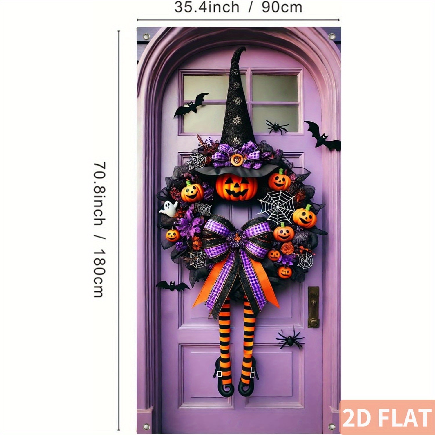 Halloween Witch Wreath Door Co - Spider Web Halloween Decoration 评论和价格