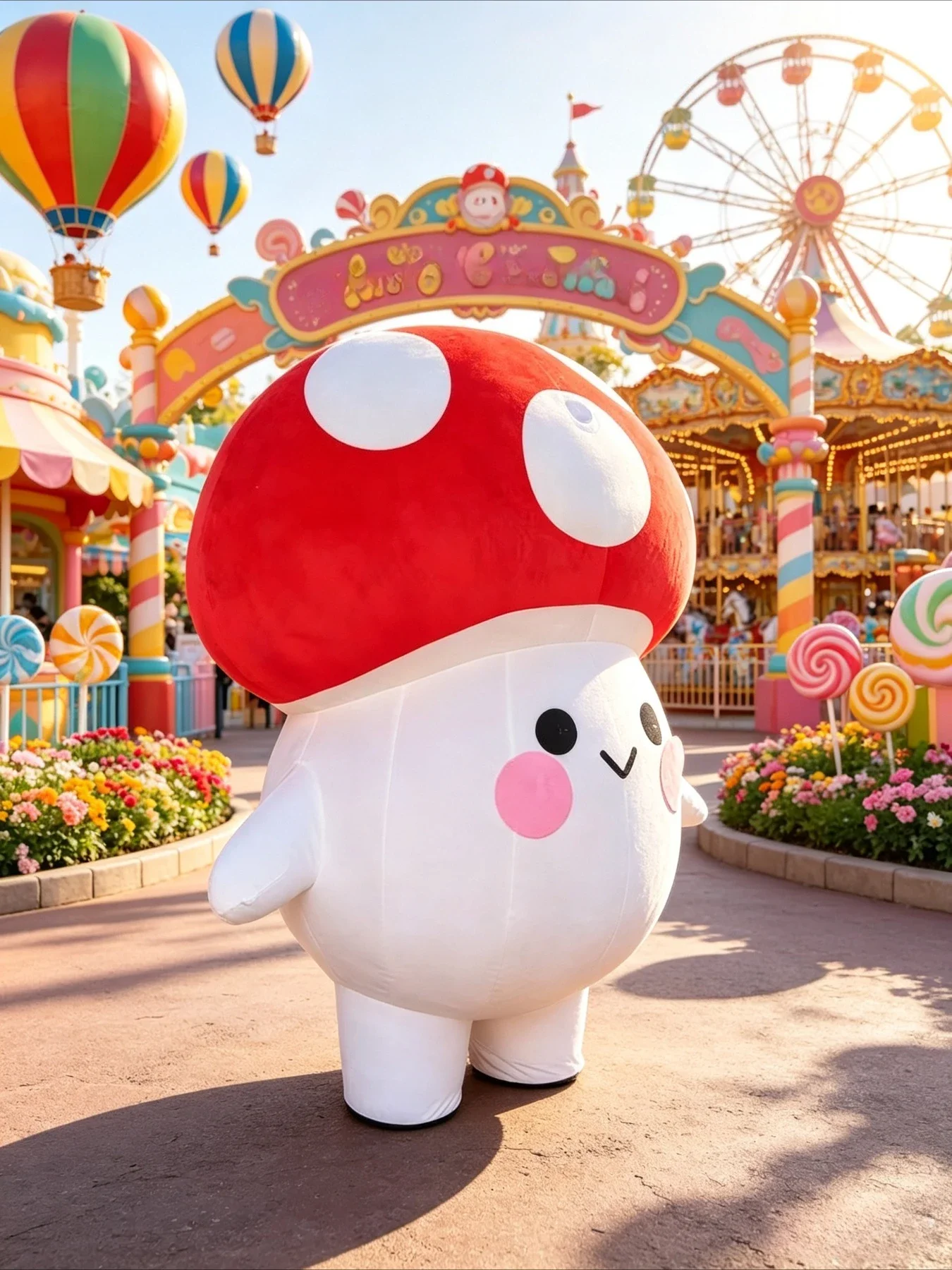 Cute Mushroom Inflatable Masco - Halloween Costume Adult 评论和价格