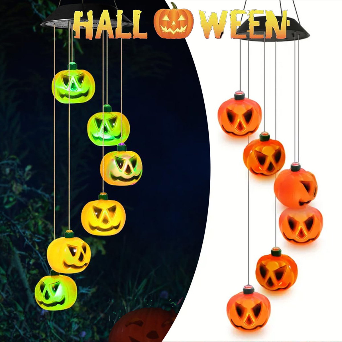 Solar-Powered Halloween Pumpki - Halloween Pumpkin Decor Led 评论和价格