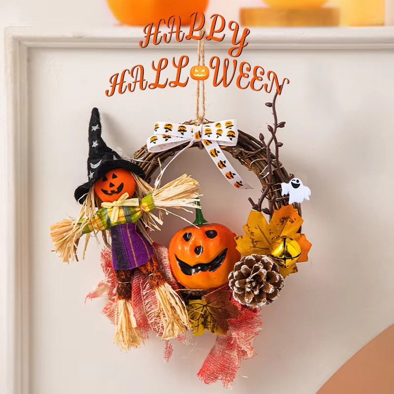 DIY Halloween Wreath Kit with  - Halloween Pumpkin Decor Led 评论和价格