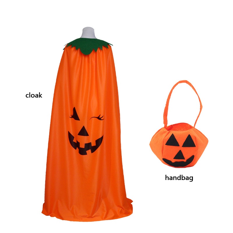 Halloween Pumpkin Costume Cape - Pumpkin Lantern Halloween 评论和价格
