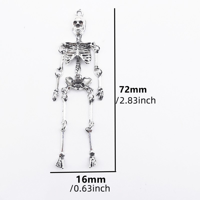 2/5/10PCS Retro Skull Skeleton - Halloween Skeleton Decoration 评论和价格