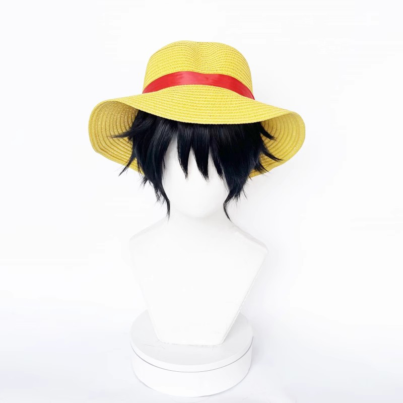 Luffy Cosplay Costume Hat Wig  - Halloween Costume Kids 评论和价格
