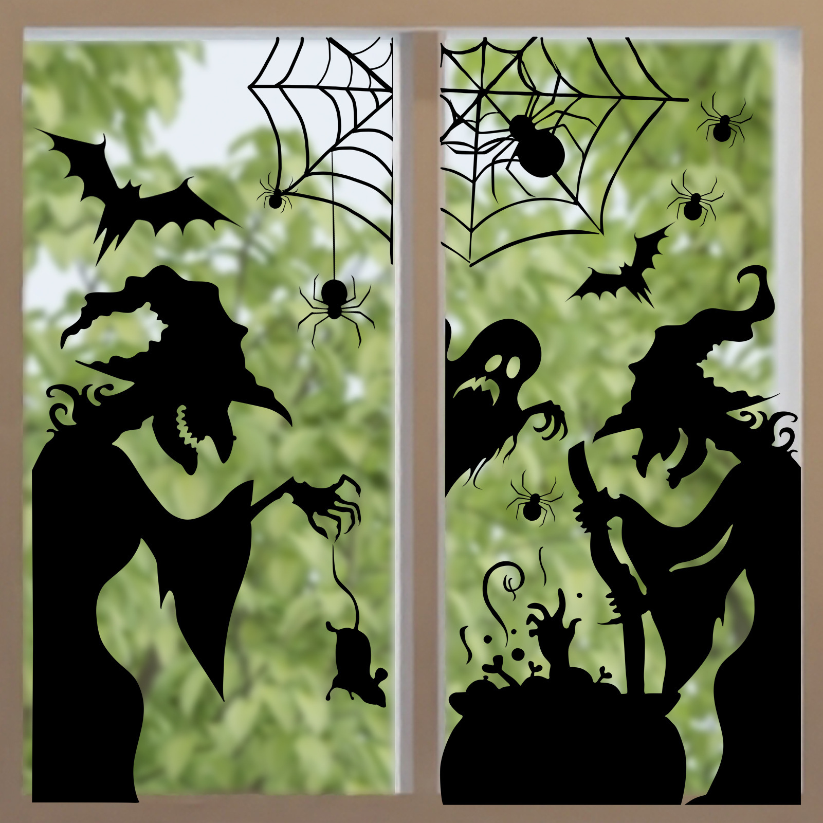 Halloween Electrostatic Window - Spider Web Halloween Decoration 评论和价格