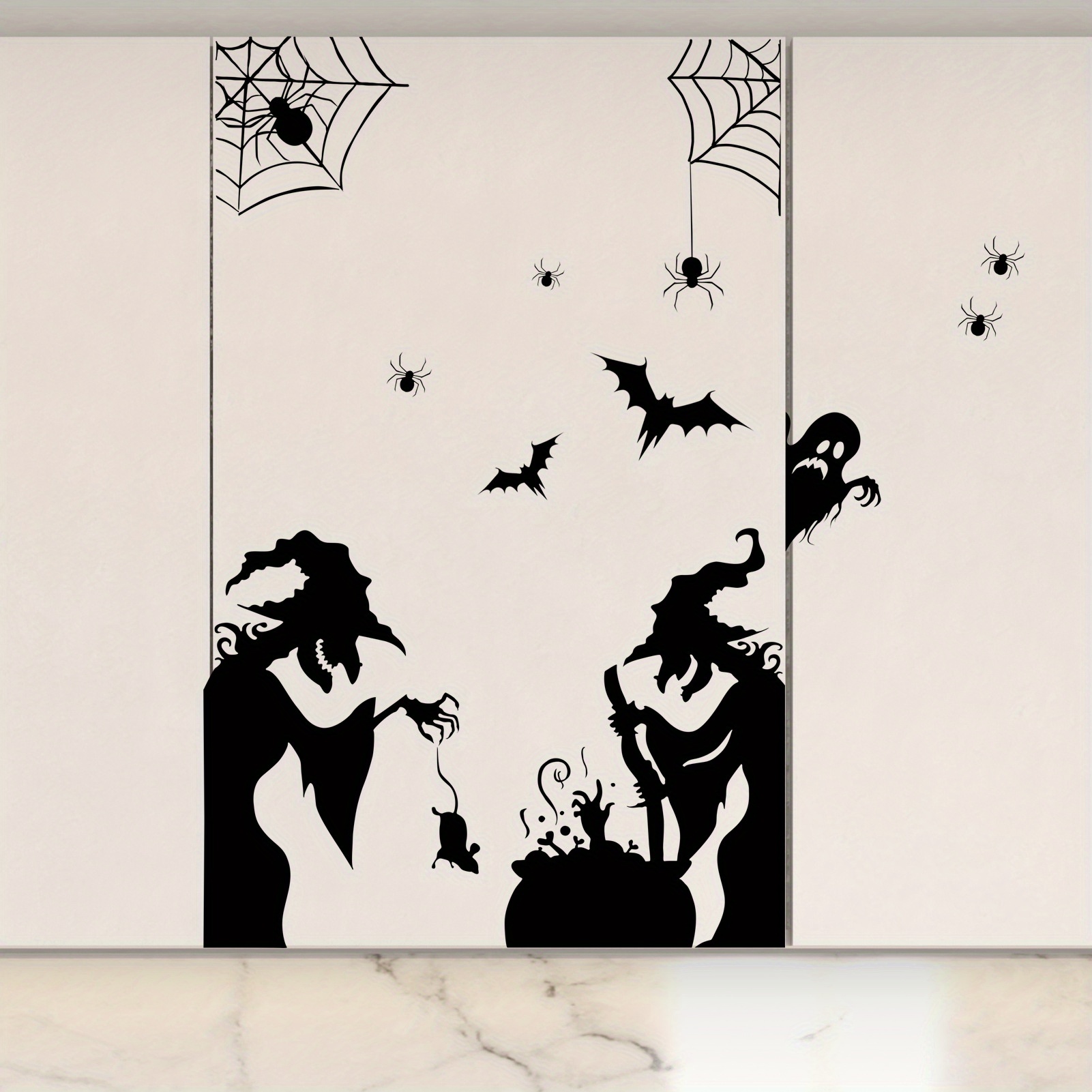 Halloween Electrostatic Window - Spider Web Halloween Decoration 评论和价格