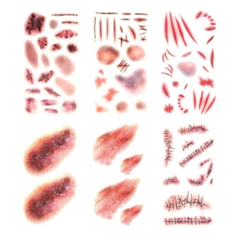 30pcs Halloween Tattoo Sticker - Spider Web Halloween Decoration 评论和价格