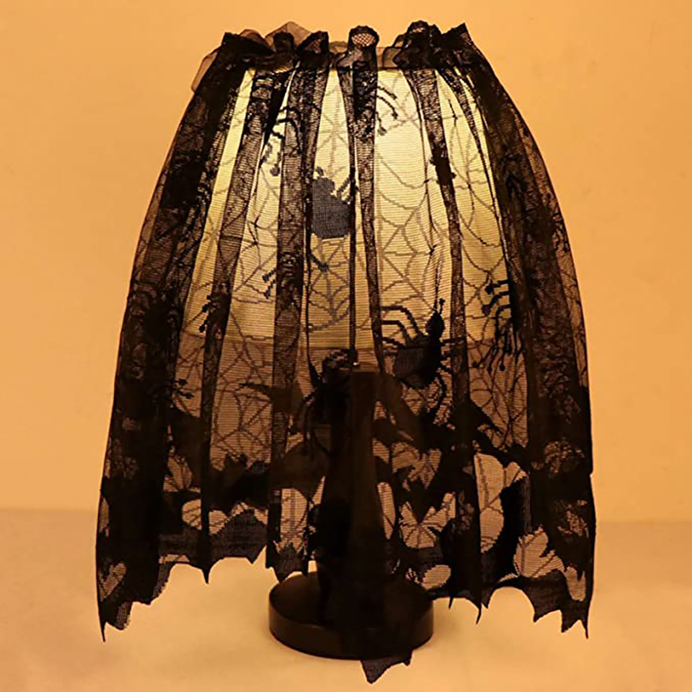 Halloween Black Lace Spider We - Spider Web Halloween Decoration 评论和价格