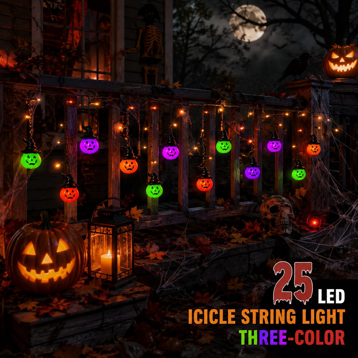 1pc Halloween Horrible 10 Witc - Halloween Led String Lights Orange 评论和价格