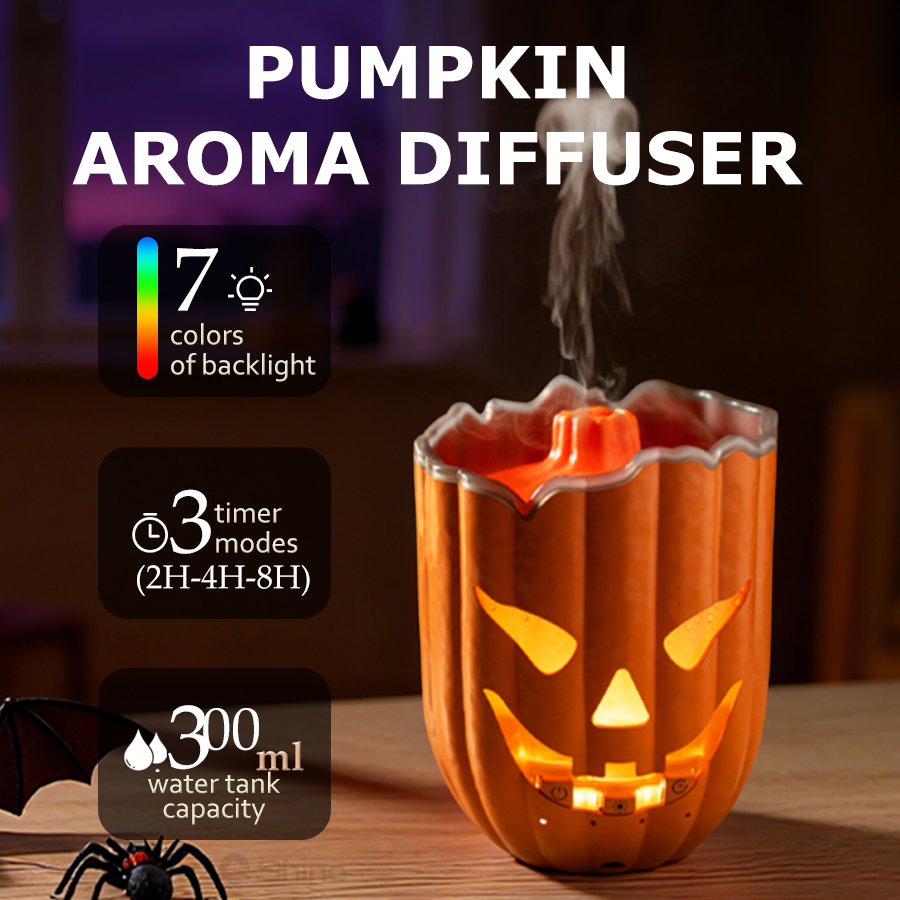 Pumpkin Air Humidifier, 7 Colo - Halloween Pumpkin Decor Led 评论和价格