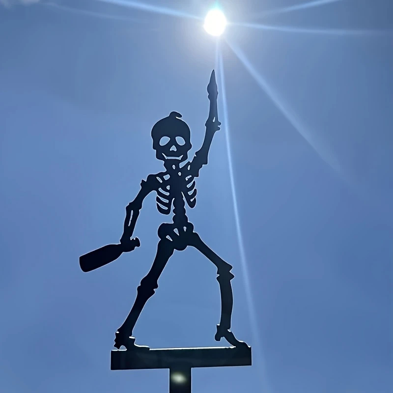 2D 1pc  Metal Portable Skeleto - Halloween Skeleton Decoration 评论和价格