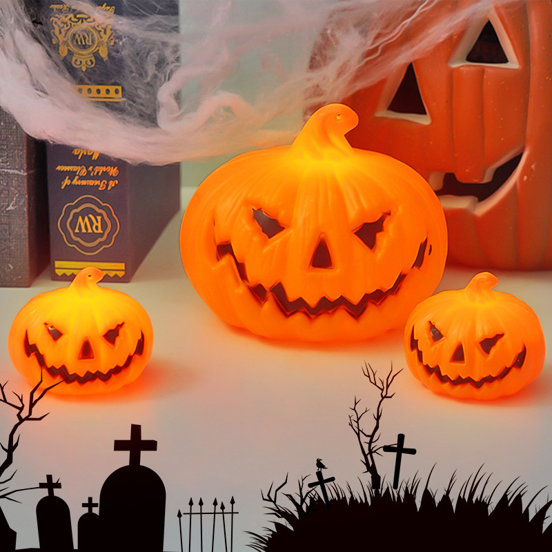 Halloween LED Pumpkin Lamp Orn - Halloween Pumpkin Decor Led 评论和价格