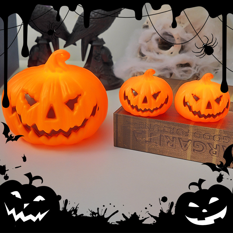 Halloween LED Pumpkin Lamp Orn - Halloween Pumpkin Decor Led 评论和价格